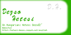 dezso hetesi business card